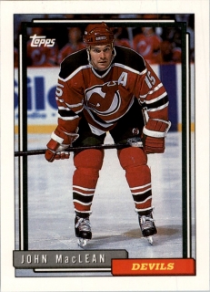 Hokejová karta John MacLean Topps 1992-93 řadová č. 273