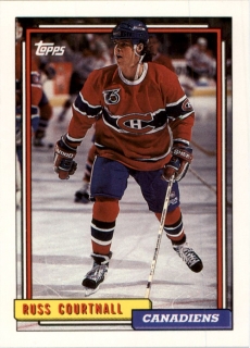 Hokejová karta Russ Courtnall Topps 1992-93 řadová č. 276
