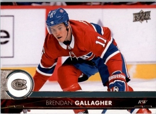 Hokejová karta Brendan Gallagher Upper Deck 2017-18 Series I. č. 347