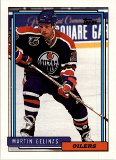 Hokejová karta Martin Gelinas Topps 1992-93 řadová č. 292