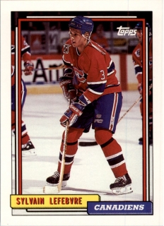 Hokejová karta Sylvan LeFebvre Topps 1992-93 řadová č. 341