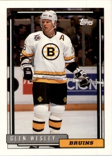 Hokejová karta Glen Wesley Topps 1992-93 řadová č. 346