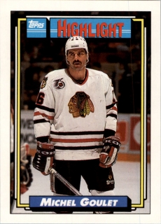 Hokejová karta Michel Goulet Topps 1992-93 Highlight č. 347