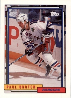 Hokejová karta Paul Broten Topps 1992-93 řadová č. 355
