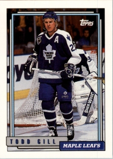 Hokejová karta Todd Gill Topps 1992-93 řadová č. 374