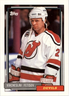 Hokejová karta Viacheslav Fetisov Topps 1992-93 řadová č. 458