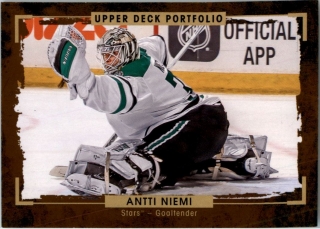 hokejová karta Antti Niemi Upper Deck Portfolio 2015-16 č.12
