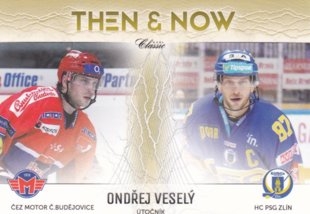 hokejová karta Ondřej Veselý OFS 2016-17 s1 Then a Now