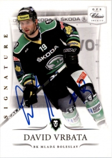 Hokejová karta David Vrbata OFS 14-15 S. II. Bonus Signature