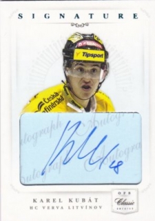 Hokejová karta Karel Kubát OFS 14-15 S.I. Authentic Signature Level 1 
